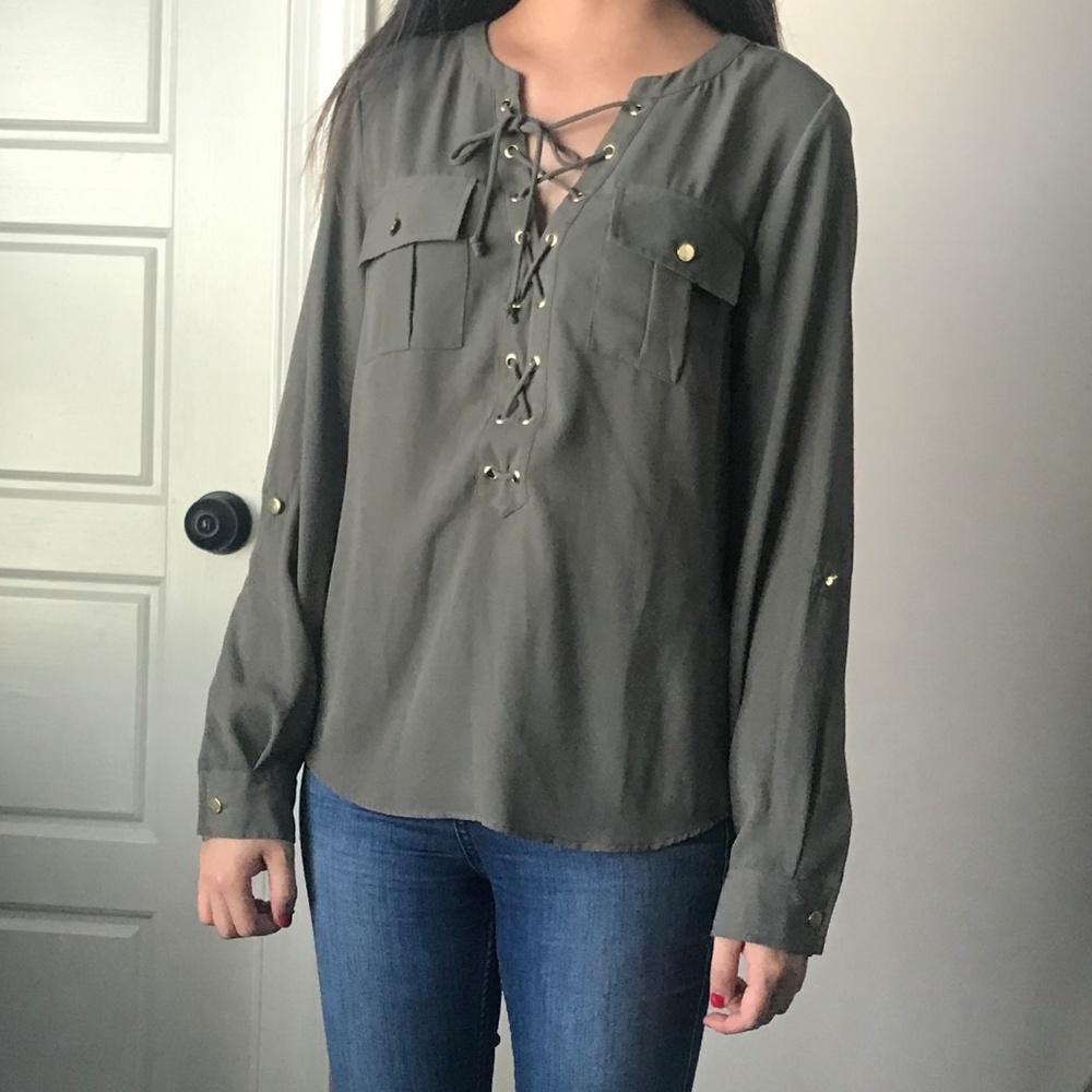 Olive green blouse